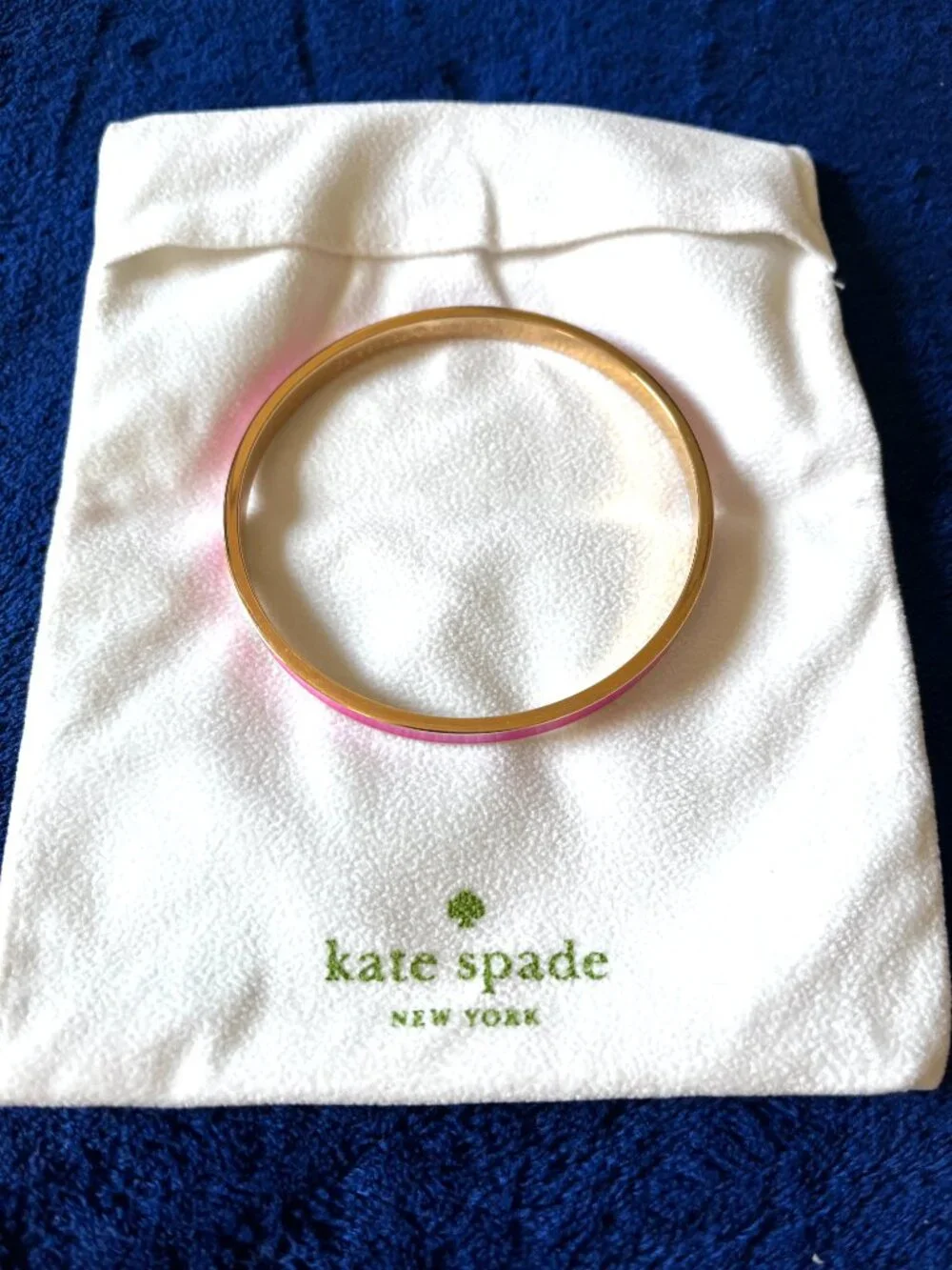 Kate Spade Rise Above Inspirational Hot Pink Gold Plated Bangle Bracelet - Picture 7 of 7
